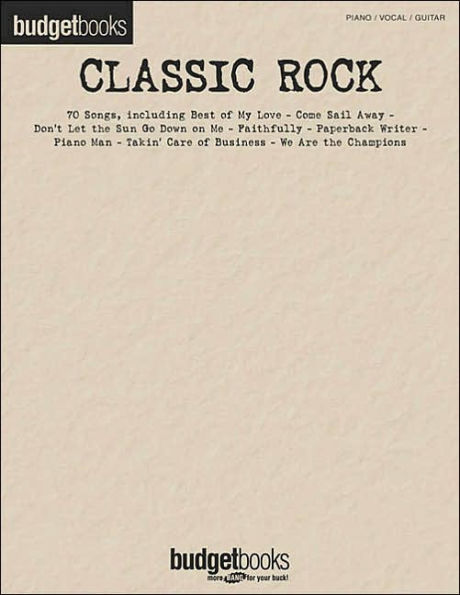 Classic Rock - Piano/Vocal/Guitar