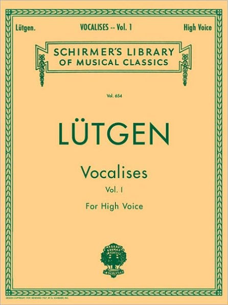 Vocalises (20 Daily Exercises) - Book I: Schirmer Library of Classics Volume 654 High Voice