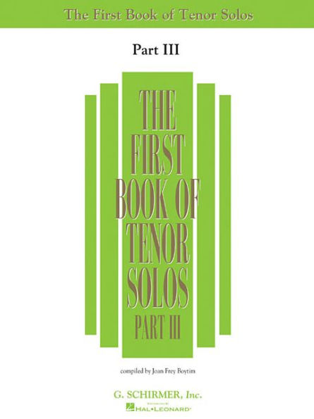 First Book of Tenor Solos - Part III