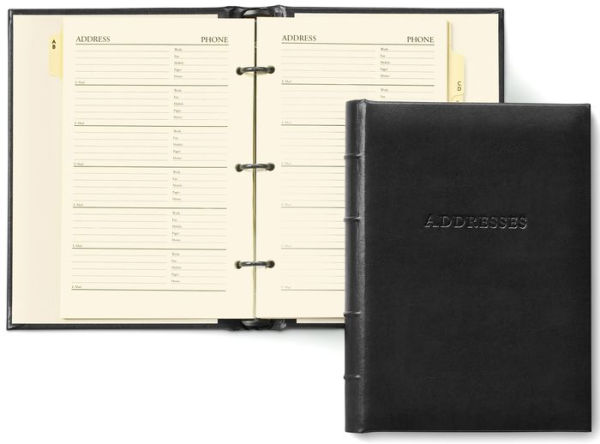 Black Bonded Leather Address Book 9