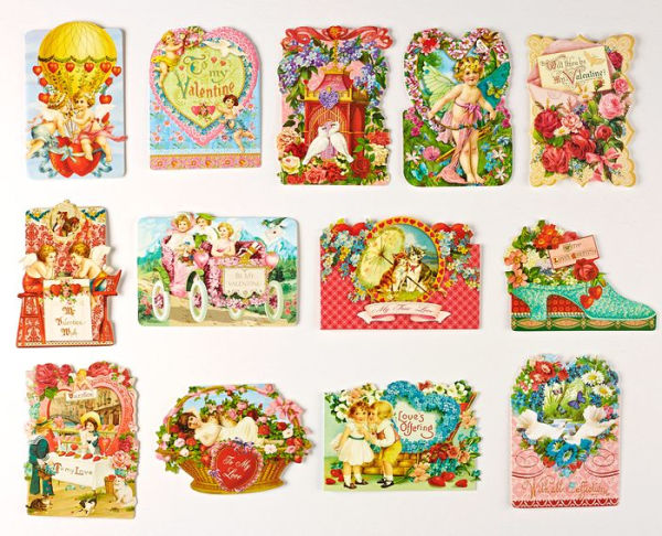 Ephemera Valentines Boxed Cards - Assortment of 24 Cards