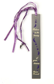 Title: Purple Moon Vine Metal Bookmark