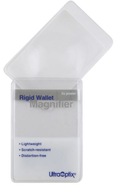 Rigid Wallet Magnifier 2x power