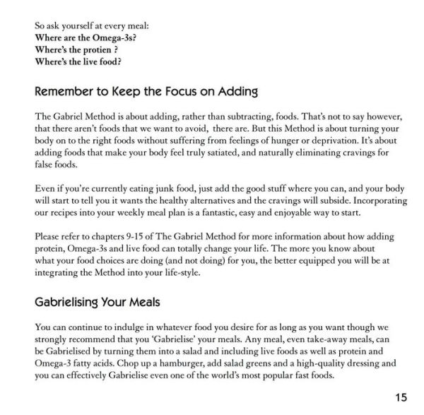 Gabriel Method Recipe Book