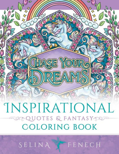 Inspirational Quotes and Fantasy Coloring Book