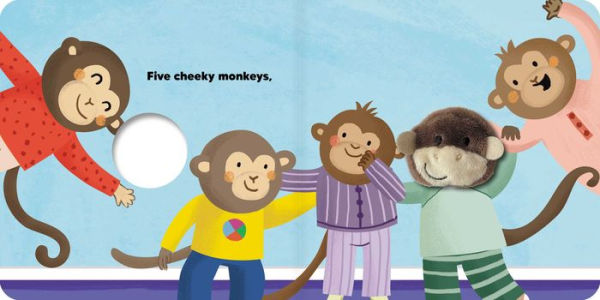 Five Cheeky Monkeys: Finger Puppet Book: Finger Puppet Book