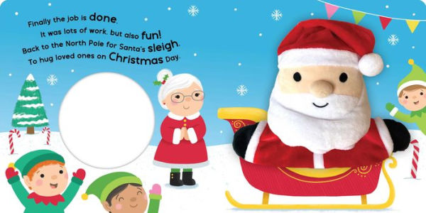 Hello Santa!: Hand Puppet Book: Board Book with Plush Hand Puppet