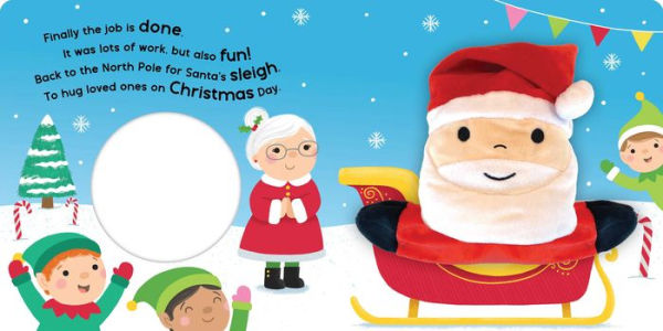 Hello Santa!: Hand Puppet Book: Board Book with Plush Hand Puppet