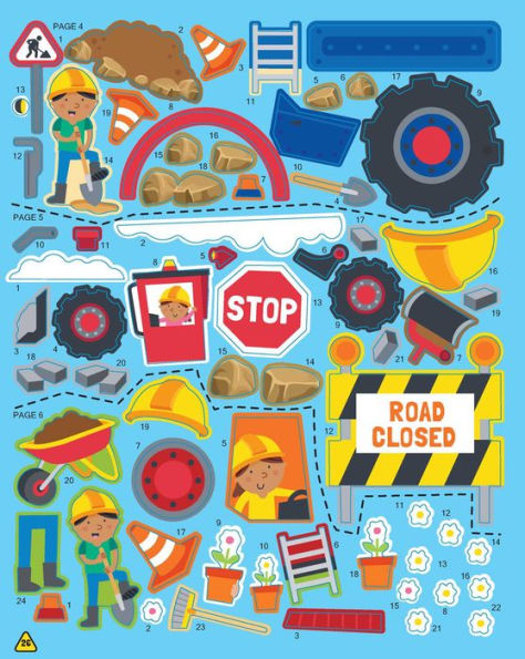 Trucks & Diggers: Sticker Art & Coloring: Activity Book with Over 400 Stickers