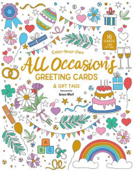 Download japanese textbook Color-Your-Own All Occasions Greeting Cards: 16 Cards and 30 Gift Tags 9780655236061 English version by Grace West FB2 iBook