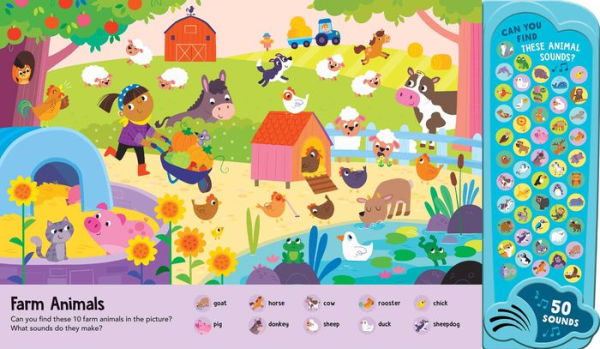 Animal Kingdom: 50 Button Sound Book: Search & find book with 50 noises!