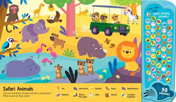 Animal Kingdom: 50 Button Sound Book: Search & find book with 50 noises!