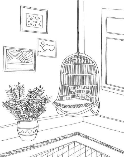 Boho: Coloring Book: Color-Your-Own Gallery Wall Art