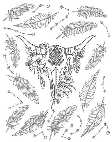 Boho: Coloring Book: Color-Your-Own Gallery Wall Art