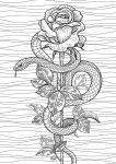 Alternative view 5 of Tattoo Design: Coloring Book: Color-Your-Own Gallery Wall Art