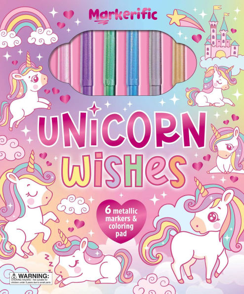 Markerific: Unicorn Wishes: Activity Folder with 6 Markers