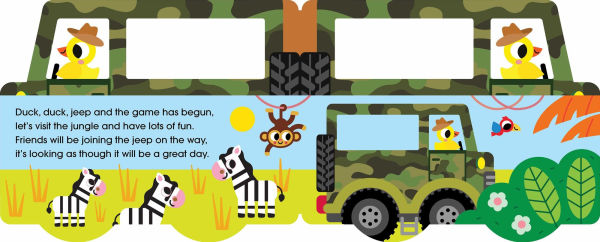 The Jeep in the Jungle: Shaped Board Book