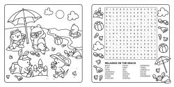 Alternative view 3 of Clever Cuties: Cozy Coloring & Word Search Book: Sweet and Simple Coloring & Word Search for Adults and Kids