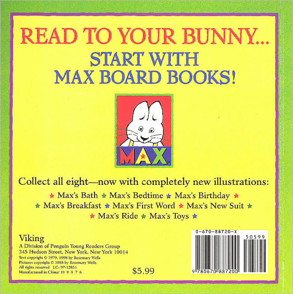Max's Toys (Max and Ruby Series)