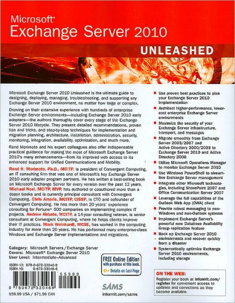 Microsoft Exchange Server 2010 Unleashed