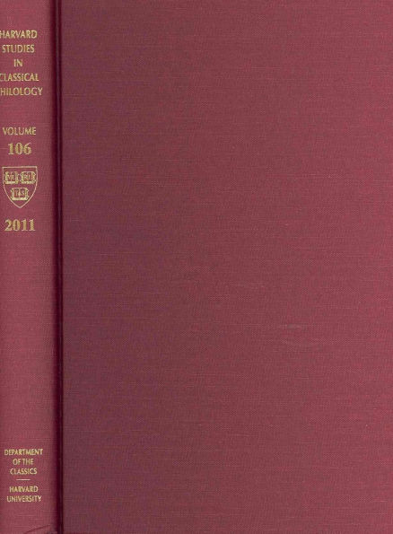 Harvard Studies in Classical Philology, Volume 106