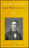 Early Lectures of Ralph Waldo Emerson, Volume I: 1833-1836