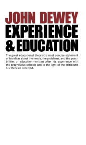 Title: Experience And Education, Author: John Dewey