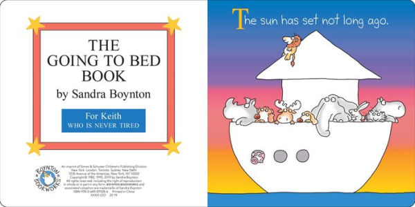 The Going to Bed Book: Oversized Lap Board Book