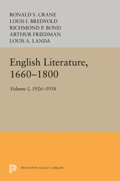 English Literature, Volume 1: 1660-1800