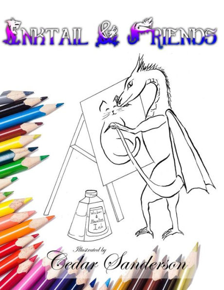 Inktail & Friends: A Coloring Book