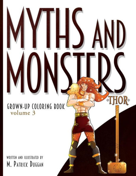 Myths and Monsters Grown-up Coloring Book, Volume 3