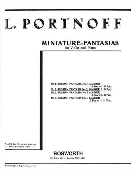 Russian Fantasia No. 2 in D Minor: for Violin and Piano