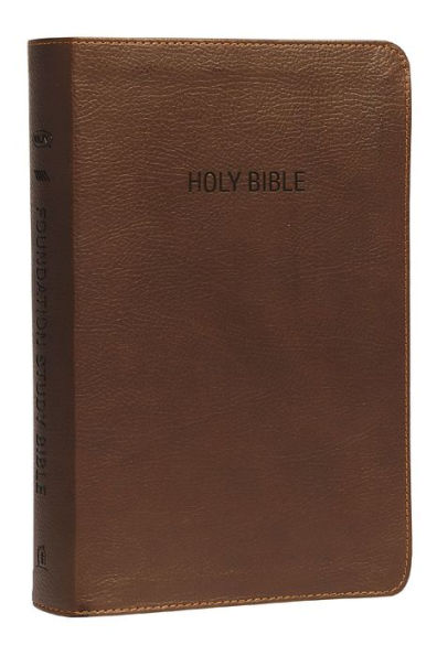 NKJV, Foundation Study Bible, Leathersoft, Brown, Red Letter: Holy Bible, New King James Version