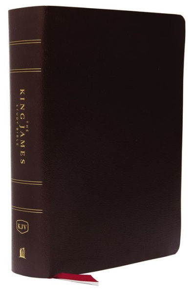 KJV, The King James Study Bible, Bonded Leather, Burgundy, Thumb Indexed, Red Letter, Full-Color Edition: Holy Bible, King James Version