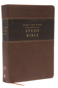 Title: NKJV, Apply the Word Study Bible, Large Print, Leathersoft, Brown, Red Letter: Live in His Steps, Author: Thomas Nelson