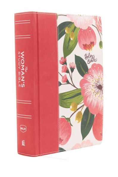 NKJV, The Woman's Study Bible, Cloth over Board, Pink Floral, Red Letter, Full-Color Edition: Receiving God's Truth for Balance, Hope, and Transformation