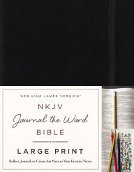 Title: NKJV, Journal the Word Bible, Large Print, Hardcover, Black, Red Letter: Reflect, Journal, or Create Art Next to Your Favorite Verses, Author: Thomas Nelson