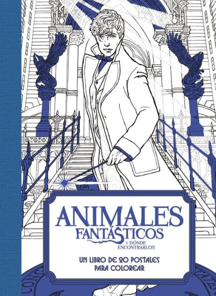 Animales fantásticos y dónde encontrarlos: Un libro de 20 postales para colorear