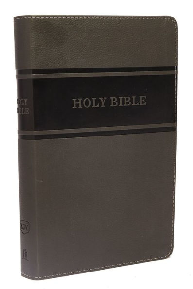 KJV Deluxe Gift Bible, Gray Leathersoft, Red Letter, Comfort Print: King James Version: Holy Bible, King James Version
