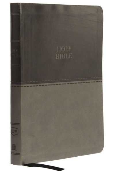 KJV Holy Bible: Value Large Print Thinline, Gray Leathersoft, Red Letter, Comfort Print: King James Version