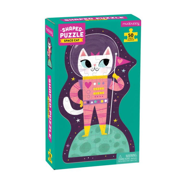 Space Cat 50 Piece Shaped Character Puzzle