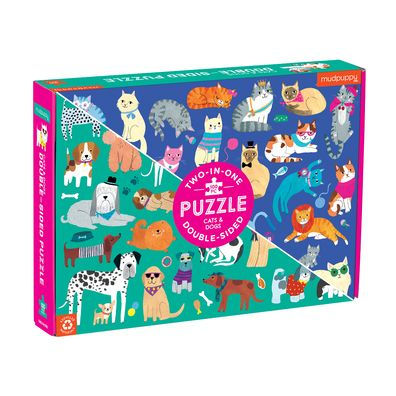 Cats and Dogs Two-in-One 100 Piece Puzzle