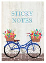 Bicycle Blooms Hardcover Sticky Notes