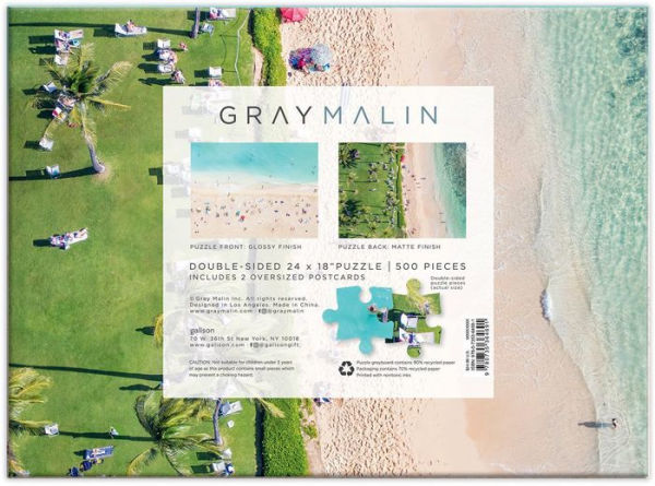 Gray Malin Hawaii Beach 2-Sided 500 Piece Jigsaw Puzzle by Galison ...
