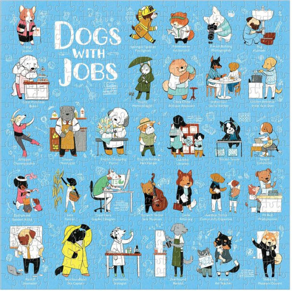 Dogs with Jobs (Everybody!) Art Print by Eloise Narrigan