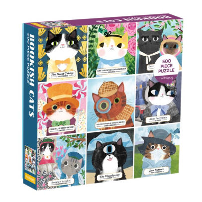 Bookish Cats 500 Piece Family Jigsaw Puzzle