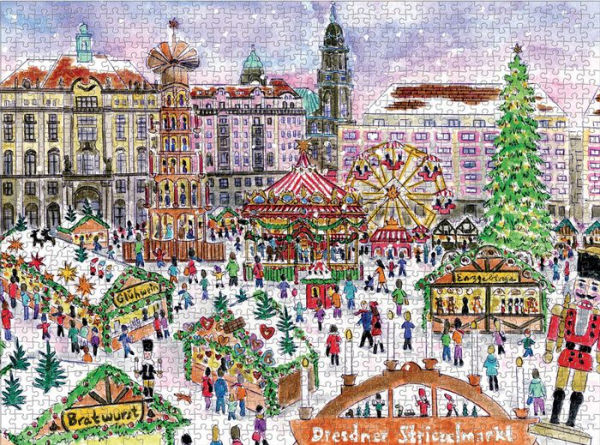 Michael Storrings Christmas Market in Dresden 1000 Piece Puzzle