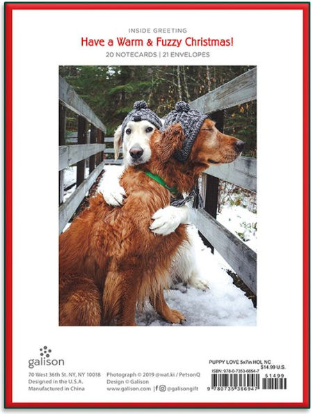 Puppy Love Holiday Notecards