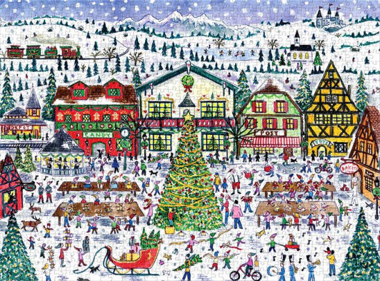 1000 piece puzzle Michael Storrings Santas Village