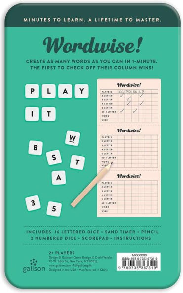 Wordwise! Dice Game